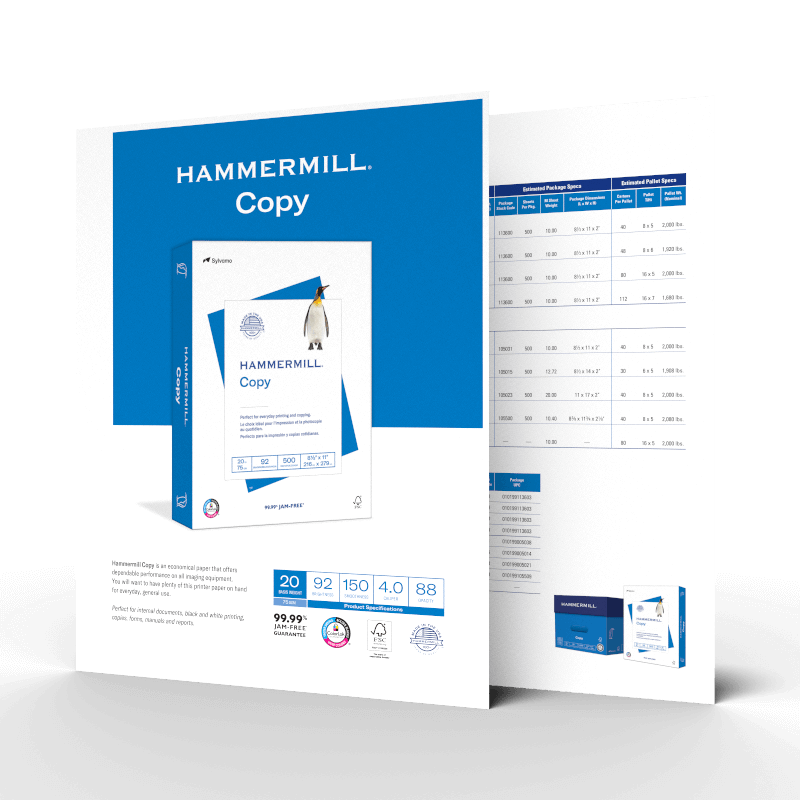 Hammermill Copy Plus Paper, 20Lb, 92 Brightness, 8-1/2x11, 10/CT, White -  HAM105007CT 