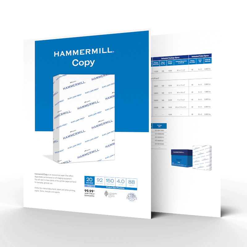 Hammermill Copy Sell Sheet for Merchants
